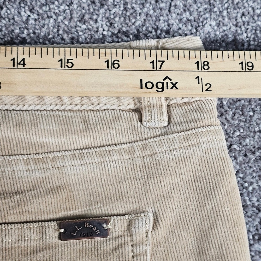 L.L.Bean Favorite Petite Fit Corduroy Pants Womens 14 Tan Classic Straight Leg‎ - Picture 6 of 13